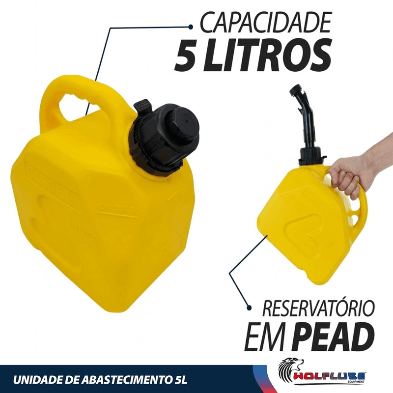 Galão de Abastecimento Manual Para Transferência de Combustível 5L (2081W) - Lupus