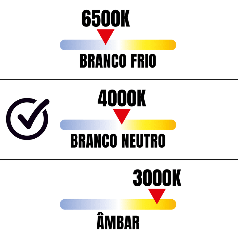 Arandela Preta Para Parede Externa/Interna LED 6W - 4000k / Bivolt (520,0031) - Noll LED
