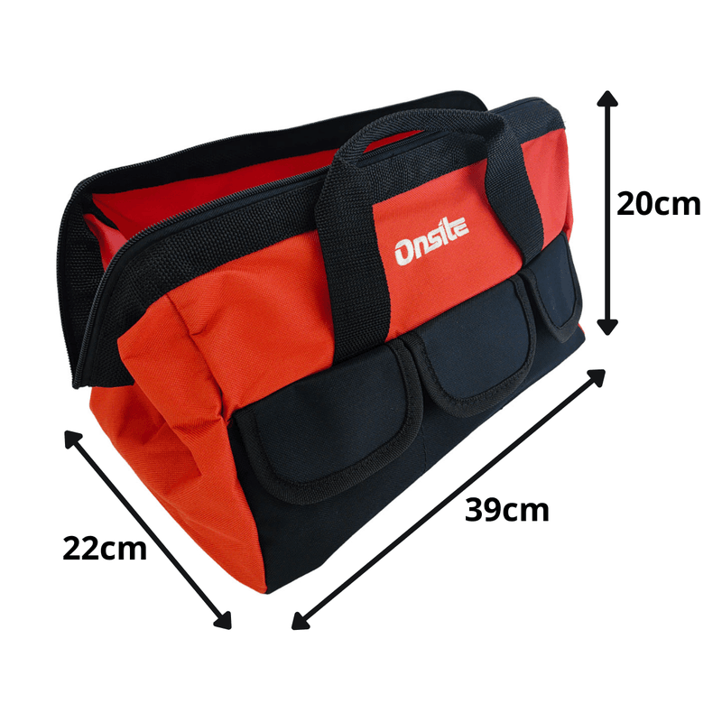 Bolsa de Lona Para Ferramentas Com 5 Bolsos 15.5'' - 39x20x22cm (O323144) - Onsite