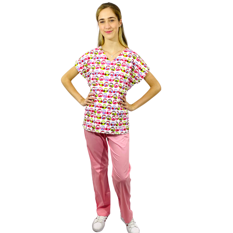 Pijama Cirúrgico Feminino - Corujas 2