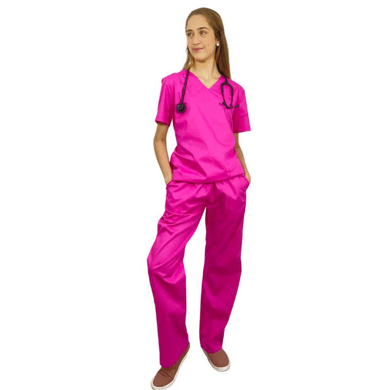Pijama Cirúrgico tradicional Tricoline - Pink