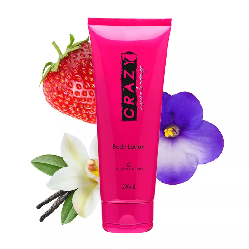 Body Lotion Crazy Sensação Morango 220ml | ÁGUA DE CHEIRO