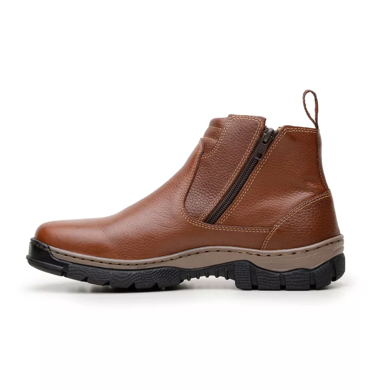 BOTINA COURO MASCULINA ZEBU ORIGINAL WHISKY 56060 | Cia da Botina