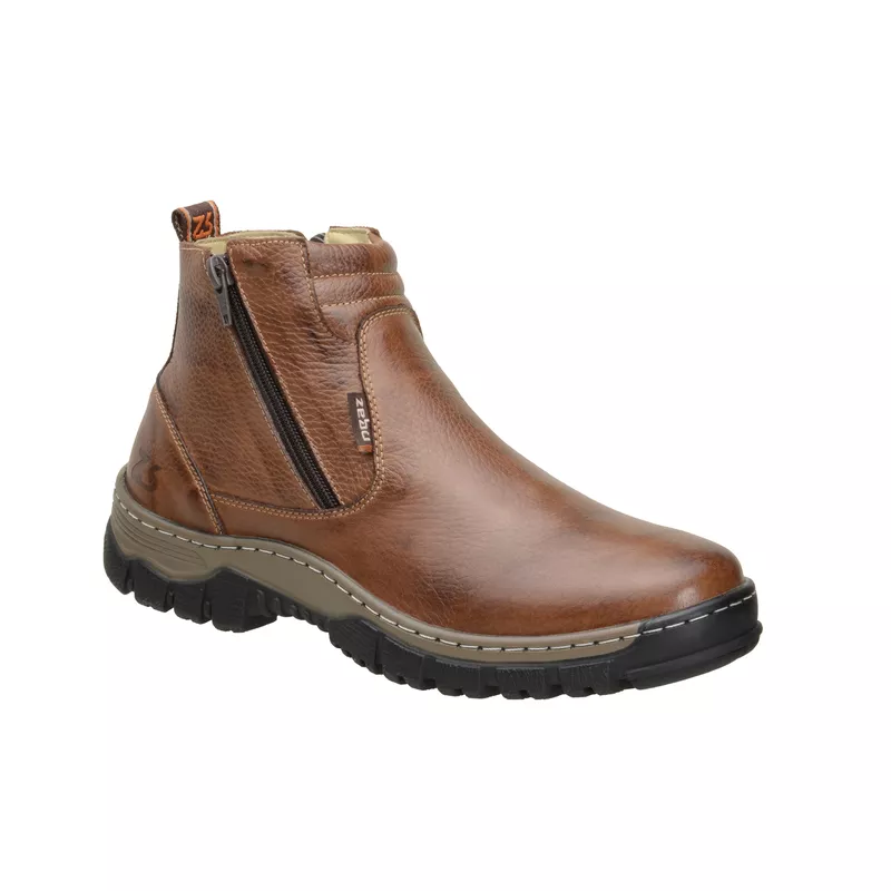 BOTINA COURO MASCULINA ZEBU ORIGINAL WHISKY 56060 | Cia da Botina