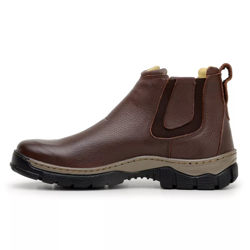 テラコッタ561 BOTINA ZEBU MASCULINA EM COURO FLOTHER PINHÃO 56150 | Cia da
