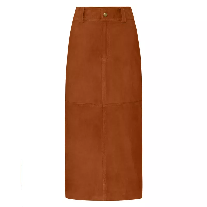 Saia Olga em Camurça - CORO SHOP