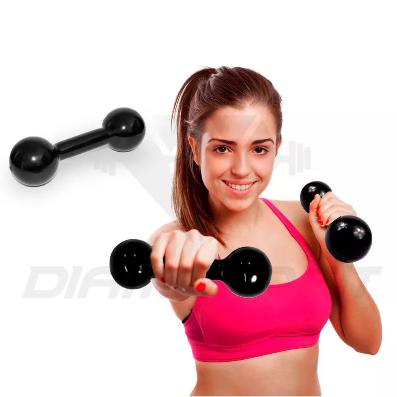 Halter De Ferro 5Kg Revestido em Borracha Para Tre... - Diamond Fit