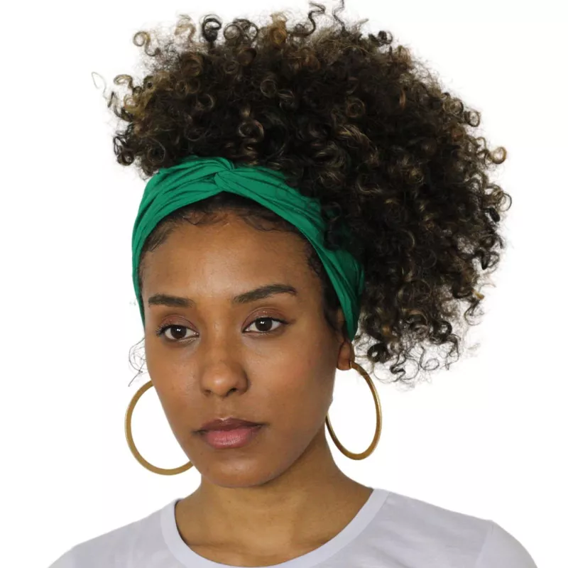Turbante Africano Liso Verde - Estilo Afro