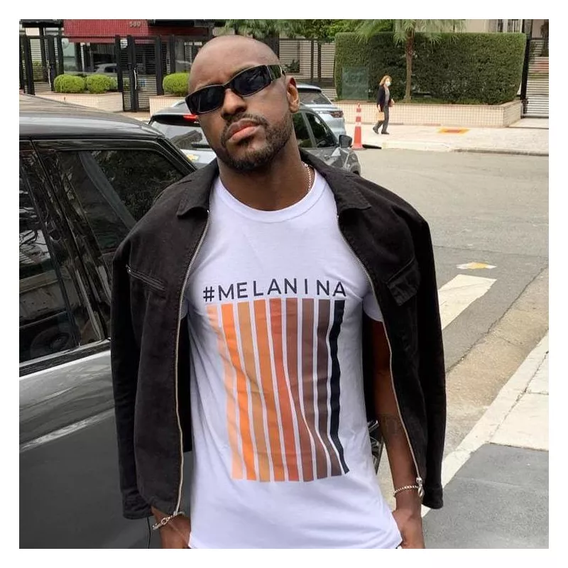 Camiseta Melanina Longline Afro Street Wear - Estilo Afro