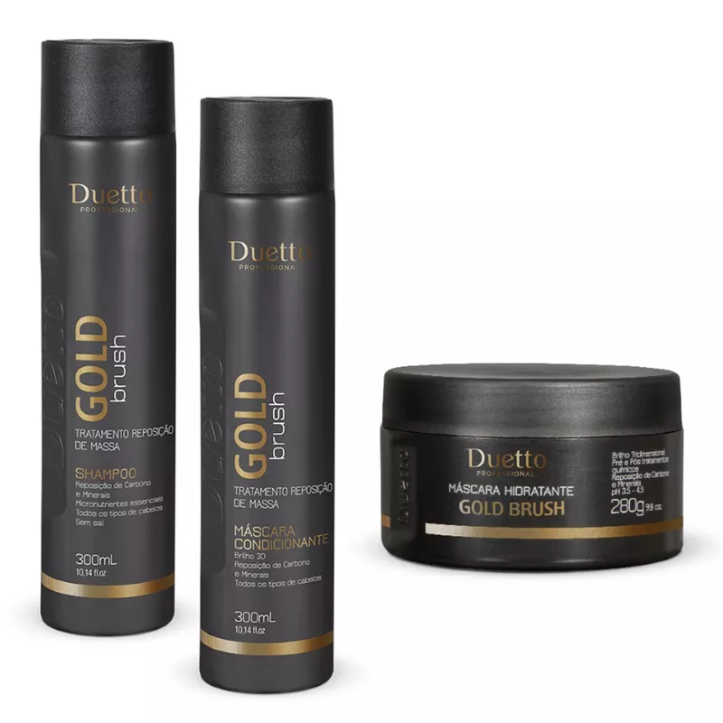 Kit Home Care Gold Brush Duetto