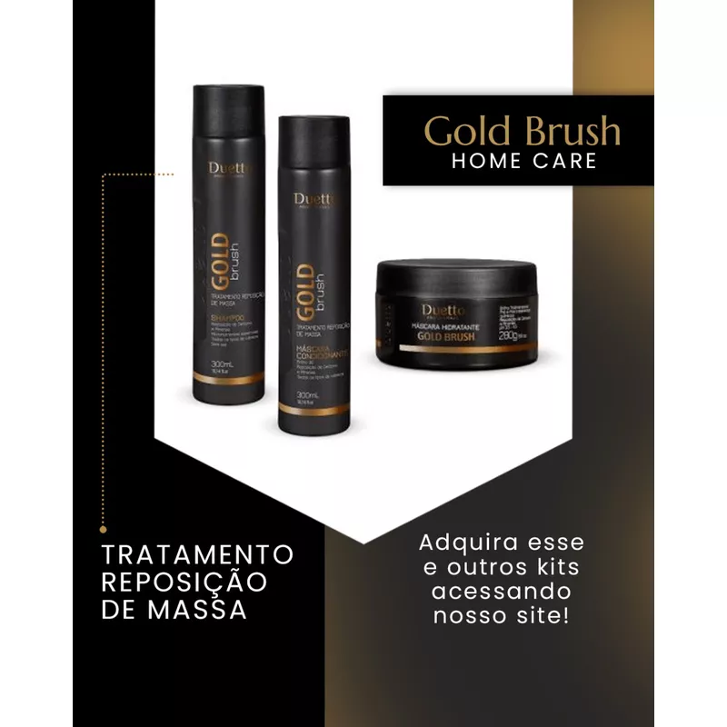 Kit Home Care Gold Brush Duetto