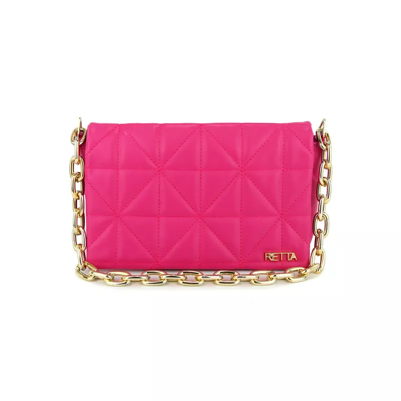 Bolsa Média Alça Dourada Pink - RETTA