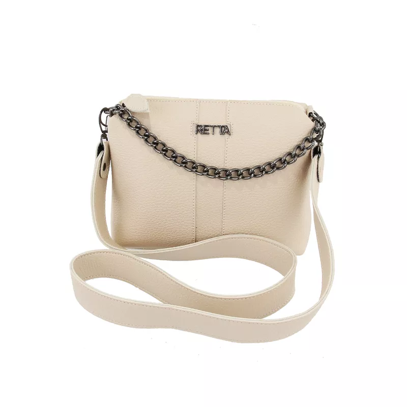 Bolsa Tiracolo Pequena Kiara Marfim - RETTA