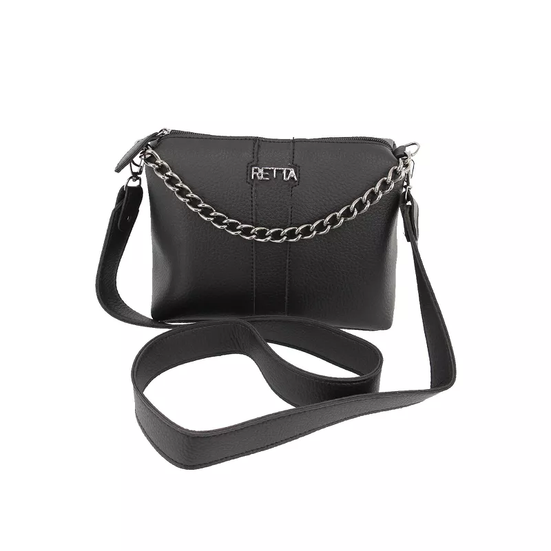 Bolsa Tiracolo Pequena Kiara Preta - RETTA
