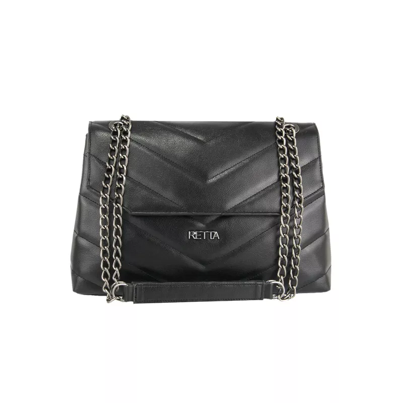 Bolsa Tiracolo Média Matelasse Isa Preta - RETTA