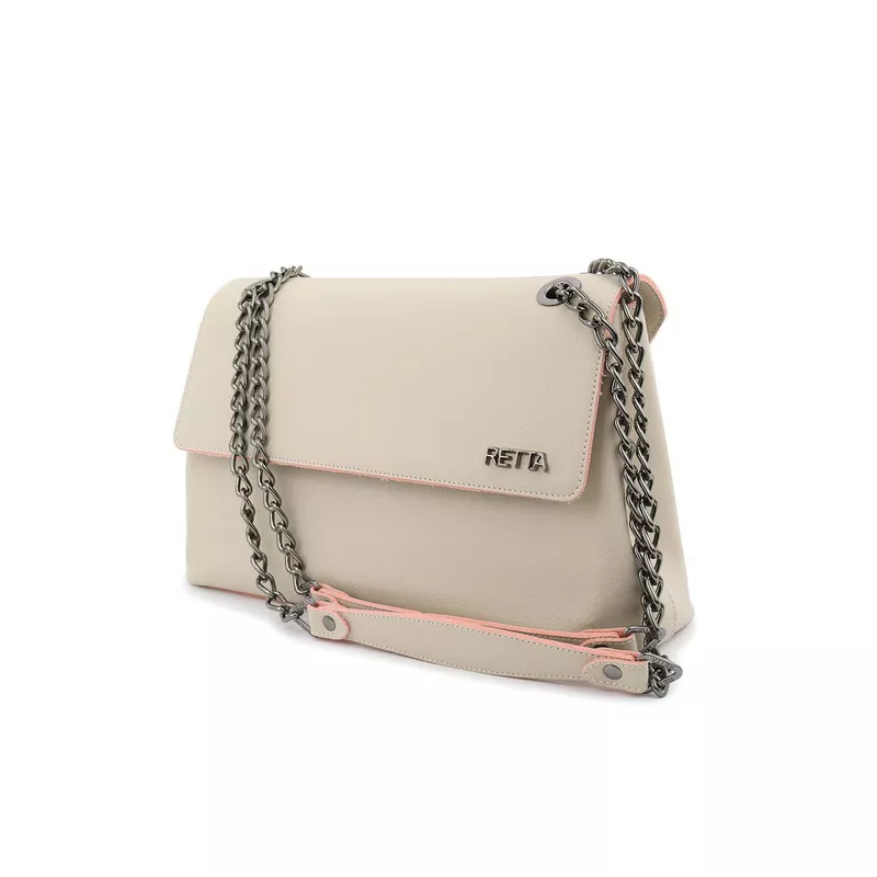 Bolsa Feminina Transversal e Ombro Marfim | RETTA