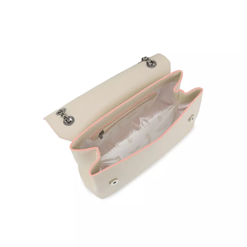 Bolsa Feminina Transversal e Ombro Marfim | RETTA
