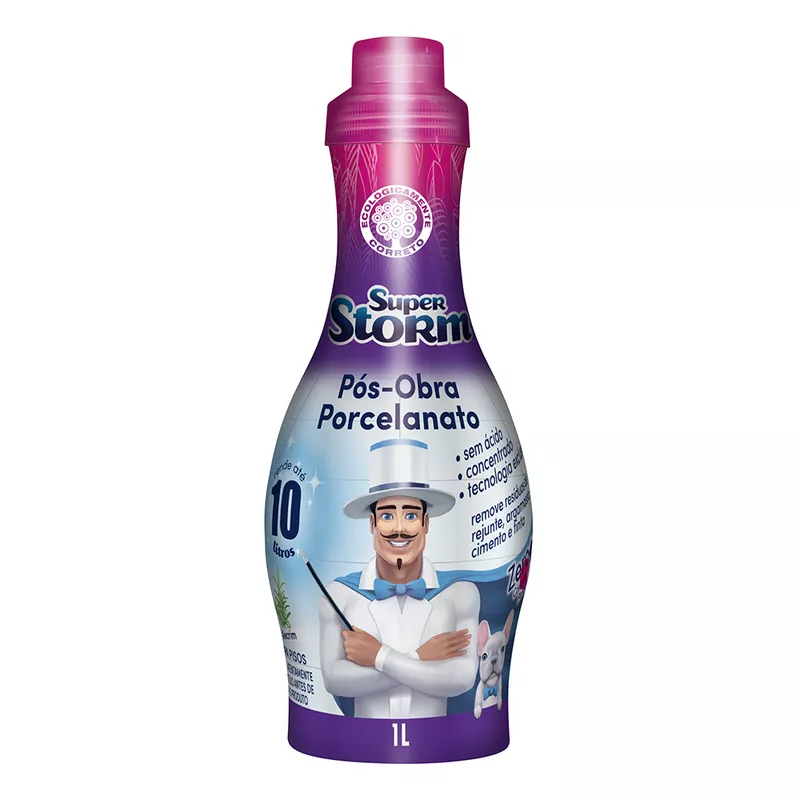 Limpeza Pós-Obra Super Storm Porcelanato 1L (Frasco) - Pulvitec