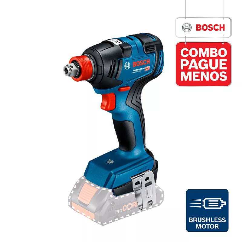 Combo Pague Menos Bosch 18V - Chave de Impacto GDX 18V-200 + Plaina GHO 18V-LI, 2 baterias 18V 4,0Ah 1 carregador e 1 bolsa
