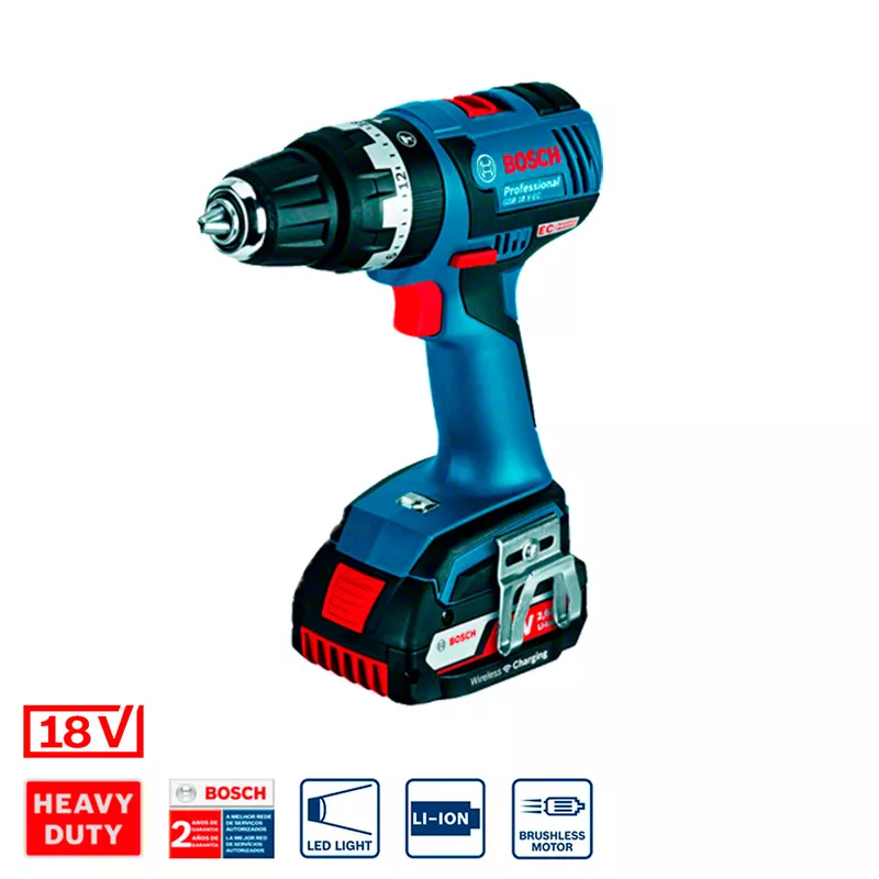 Furadeira de Impacto GSB 18V-EC 18V, 2 Baterias e maleta Bosch 