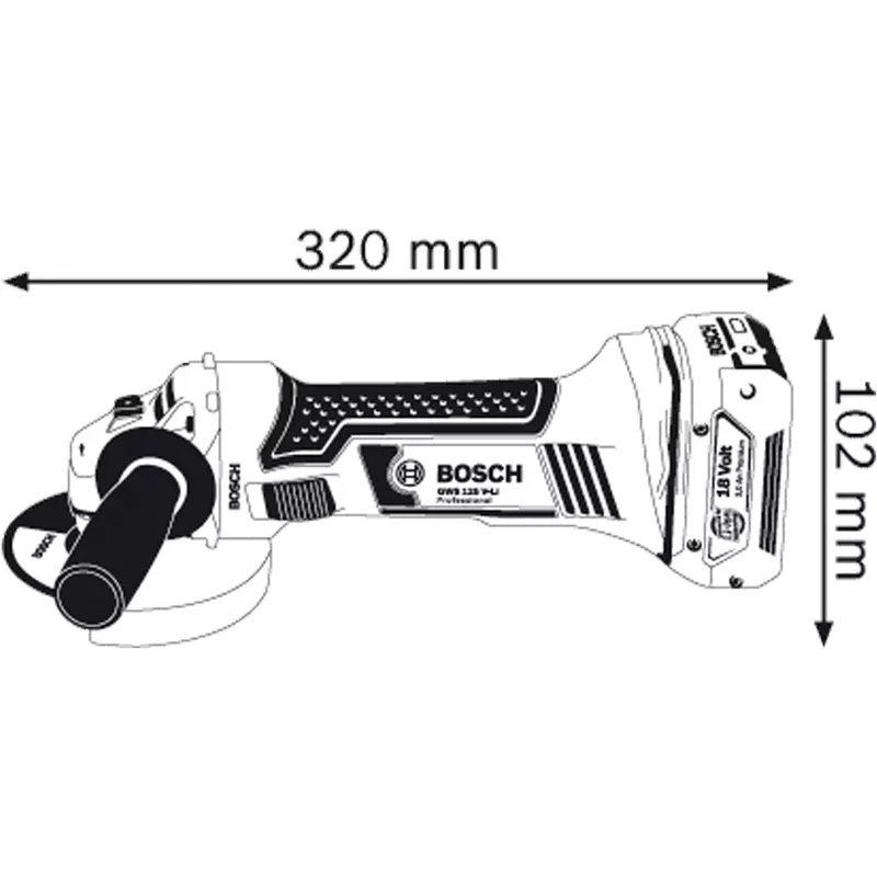 Esmerilhadeira Angular 10.000RPM a Bateria 18V GWS 18V-Li - Bosch