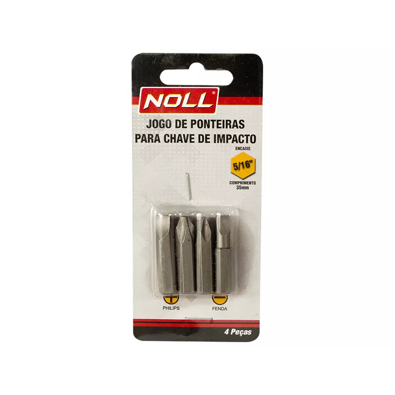 Jogo de Ponteira Para Chave de Impacto 4 Peças 437,0023 - NOLL