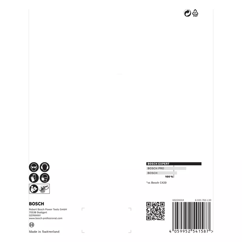 Disco de Lixa Bosch EXPERT C470 125mm G400, 5 peças