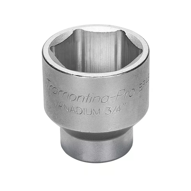 Soquete Sextavado em Aço Cromo Vanádio 19 mm - Encaixe 3/4'' - Tramontina Pro