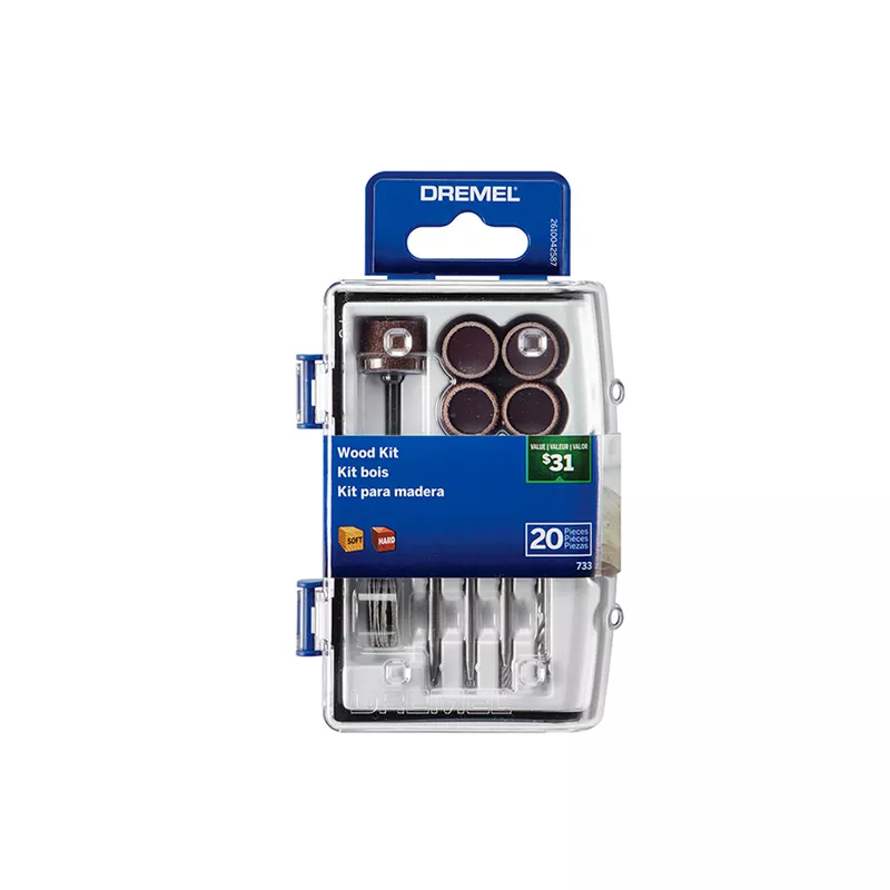 Kit Dremel 3000 + Tubos de Lixa (432) + Kit com 20 Acessórios (733) 127V - Dremel