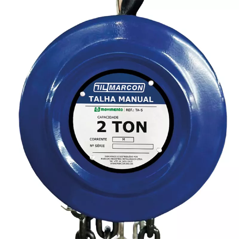 Talha Manual Compacta 2000kg 3mt (TA-5) - Marcon | Ritec Máquinas e ...