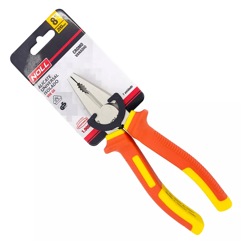 Alicate Universal Isolado 1000v VDE 8'' (599,0001) - Noll | Ritec