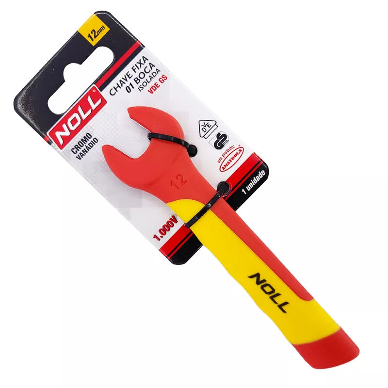 Chave Fixa 1 Boca Isolada 1000v VDE 12mm (595,0004) - Noll