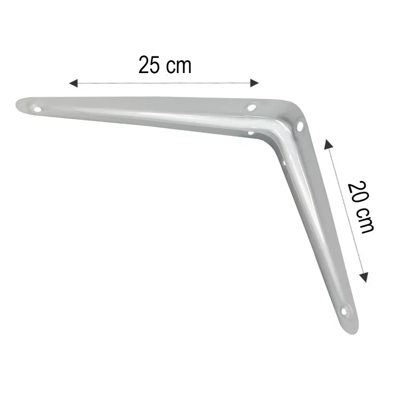 Kit Suporte De Prateleira - Cantoneira - 20 X 25 Cm 47,0003 (Com 6 Unidades) - Nord