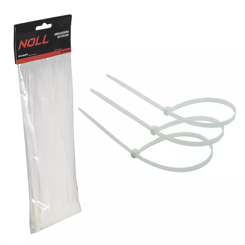 Abraçadeira de Nylon Natural 3,20mm X 200mm (80,0004) - Noll