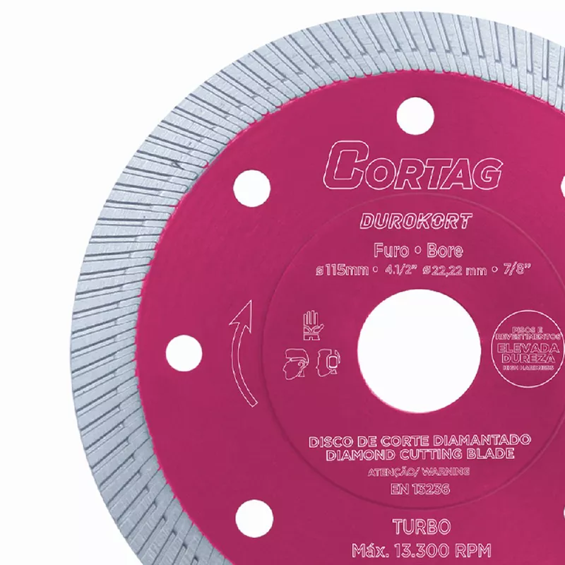 Disco Diamantado Durokort 115mm - Cortag