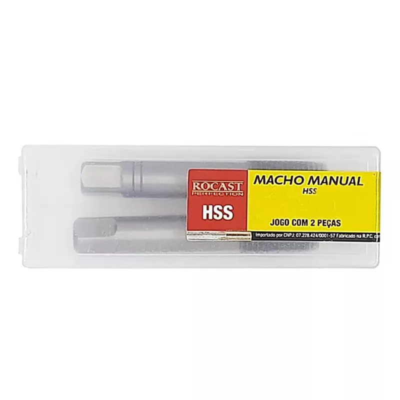 Jogo de Macho Manual HSS - BSW 1/12'' - 12FPP DIN351 Com 2 Peças (22,0111) - Rocast