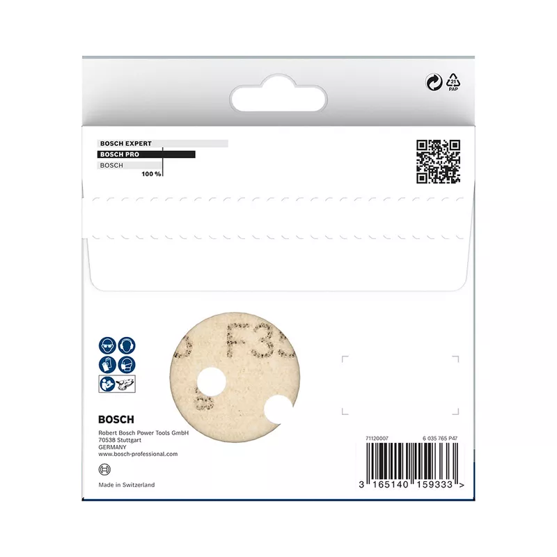 Disco de Lixa Com Velcro 125mm - GR. 80 Com 5 Peças (2608605115) - Bosch