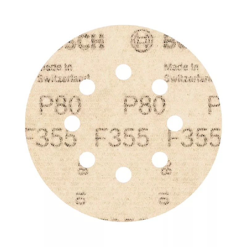 Disco de Lixa Com Velcro 125mm - GR. 80 Com 5 Peças (2608605115) - Bosch