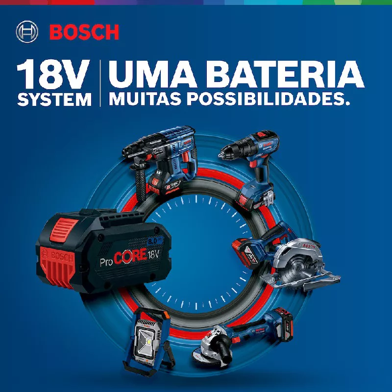 Parafusadeira Furadeira Impacto Bosch GSB 18V-50 18V Brushless 2 baterias e maleta