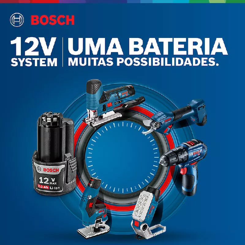 Serra Tico-Tico a Bateria Bosch GST 12V-70, 12V, com Coletor de pó, sem Bateria e sem Carregador