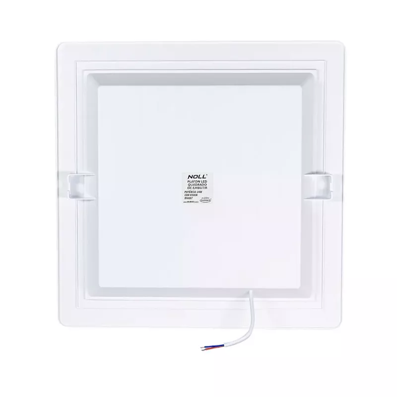 Kit Plafon LED Quadrado de Embutir 18W - 4000K Com 2 Unidades (520,0046) - Noll LED