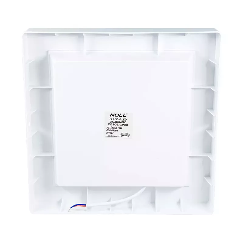 Kit Plafon LED Quadrado de Sobrepor 18W - 4000K Com 2 Unidades (520,0054) - Noll LED