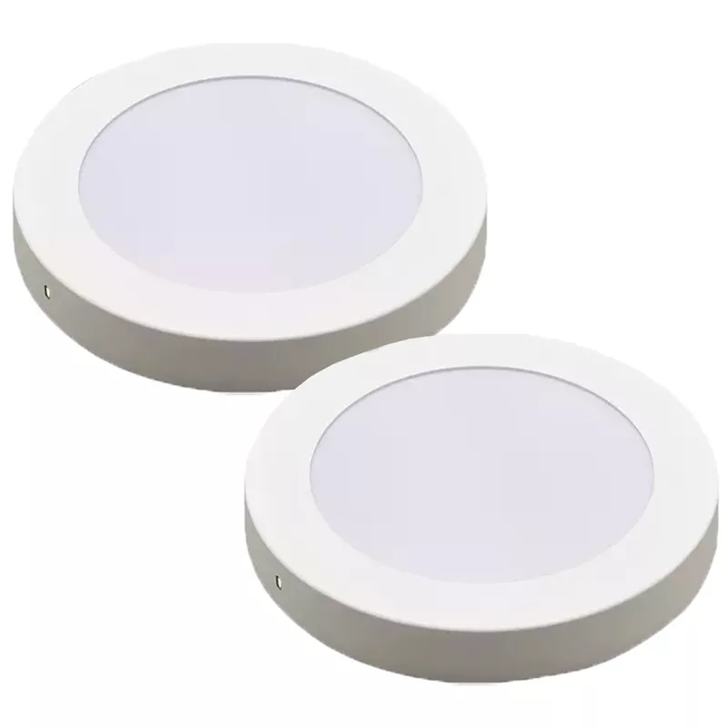 Kit Plafon LED Redondo de Sobrepor 18W - 3000K Com 2 Unidades (520,0049) - Noll LED