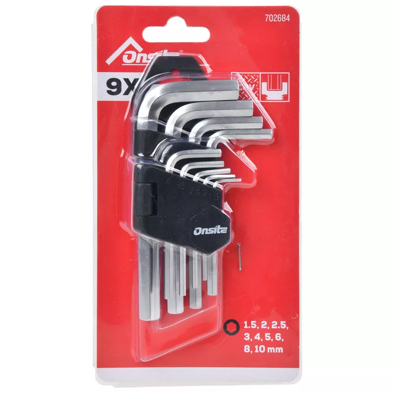 Jogo De Chave Allen 1,5mm á 10mm - 9 Peças (702684) - Onsite