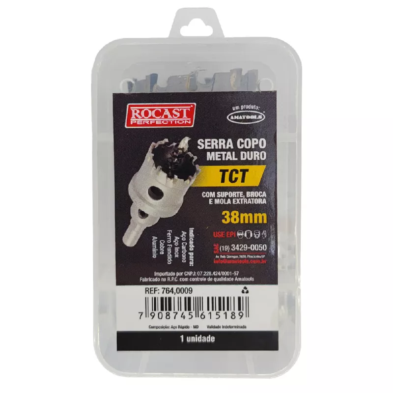 Serra Copo Metal Duro TCT 38mm (764,0009) - Rocast, | Ritec Máquinas e ...