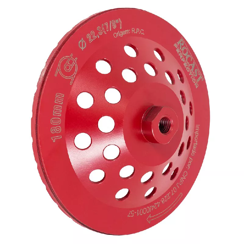 Rebolo Diamantado Tipo Prato Com Rocas M14x180mm (254,0004) - Rocast ...