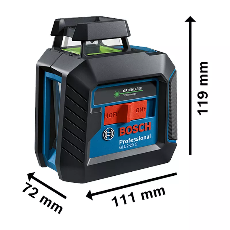 Nível Laser Verde de Linhas Cruzadas GLL 2-20G 10m - Bosch | Ritec
