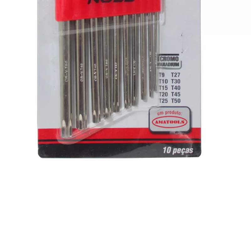Jogo de Chaves Torx Longas 10 peças T9 a T50 374,0007 NOLL | Ritec