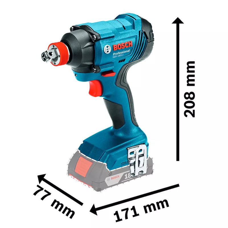 Parafus./Chave de Impacto à Bateria 18V GDX 180-LI - Bosch | Ritec