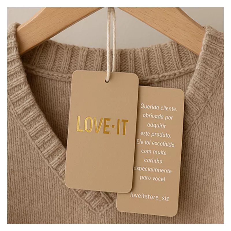 30 Un | TAGS PARA ROUPAS PERSONALIZADAS - acabamento em HOT STAMPING ...